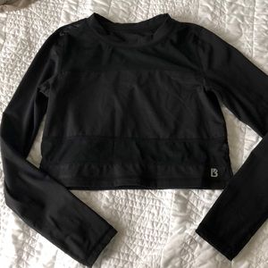 longe sleeve buff bunny workout crop top